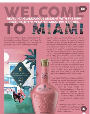 Rượu Whisky Royal Salute 21 Year Old Miami Polo Edition - CHIVAS hồng