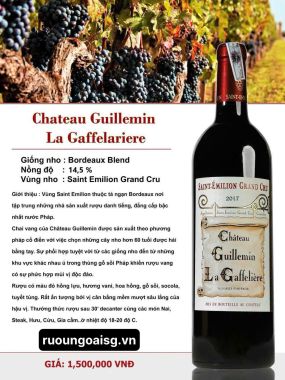 Rượu Vang đỏ Pháp Chateau Guillemin La Gaffeliere