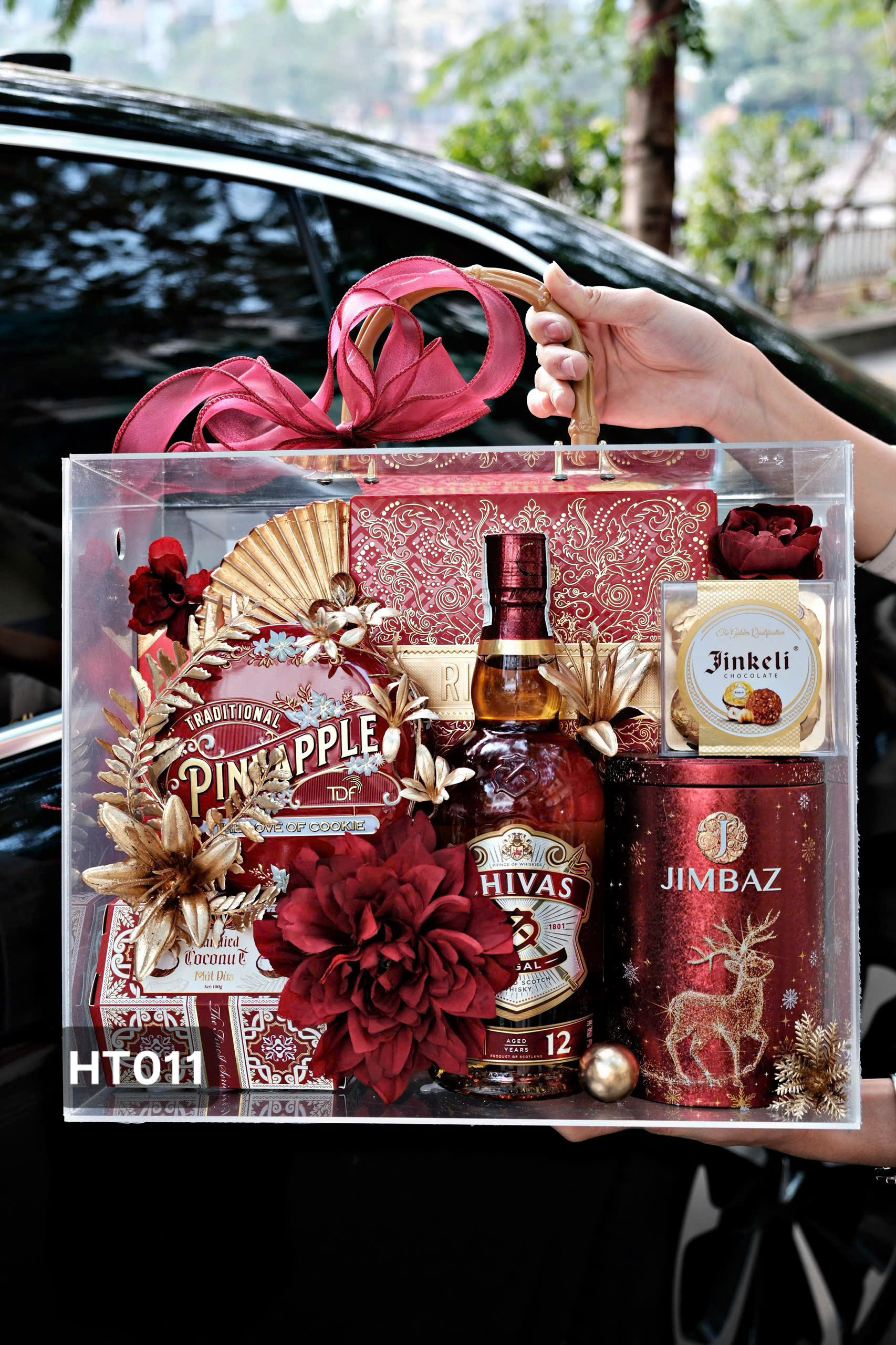 GIỎ QUÀ TẾT BÁNH KEỌ NHẬP 2026 bk26-011- RƯỢU NGOẠI SG