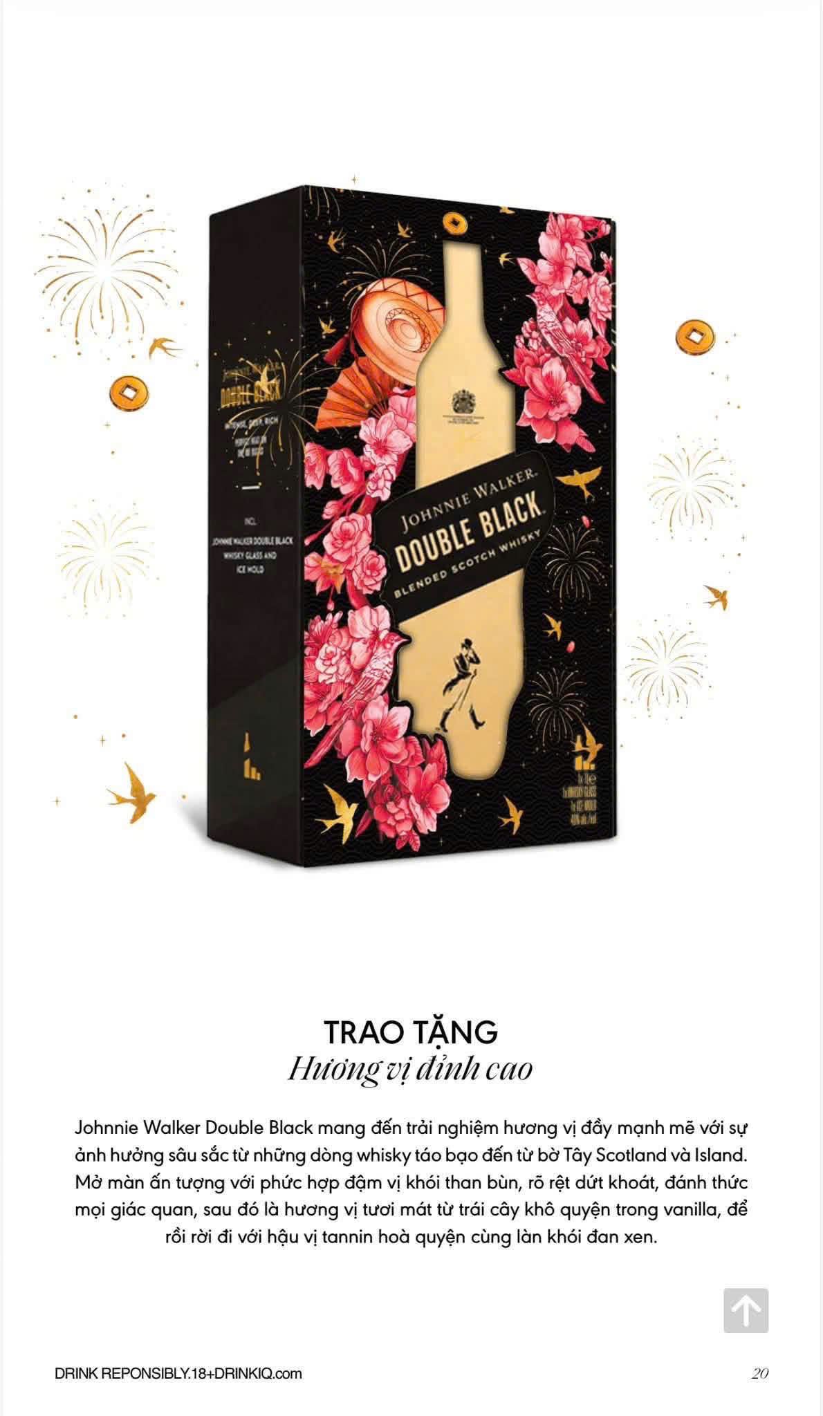 Johnnie Walker Double Black 1L Hộp Quà Tết 2027