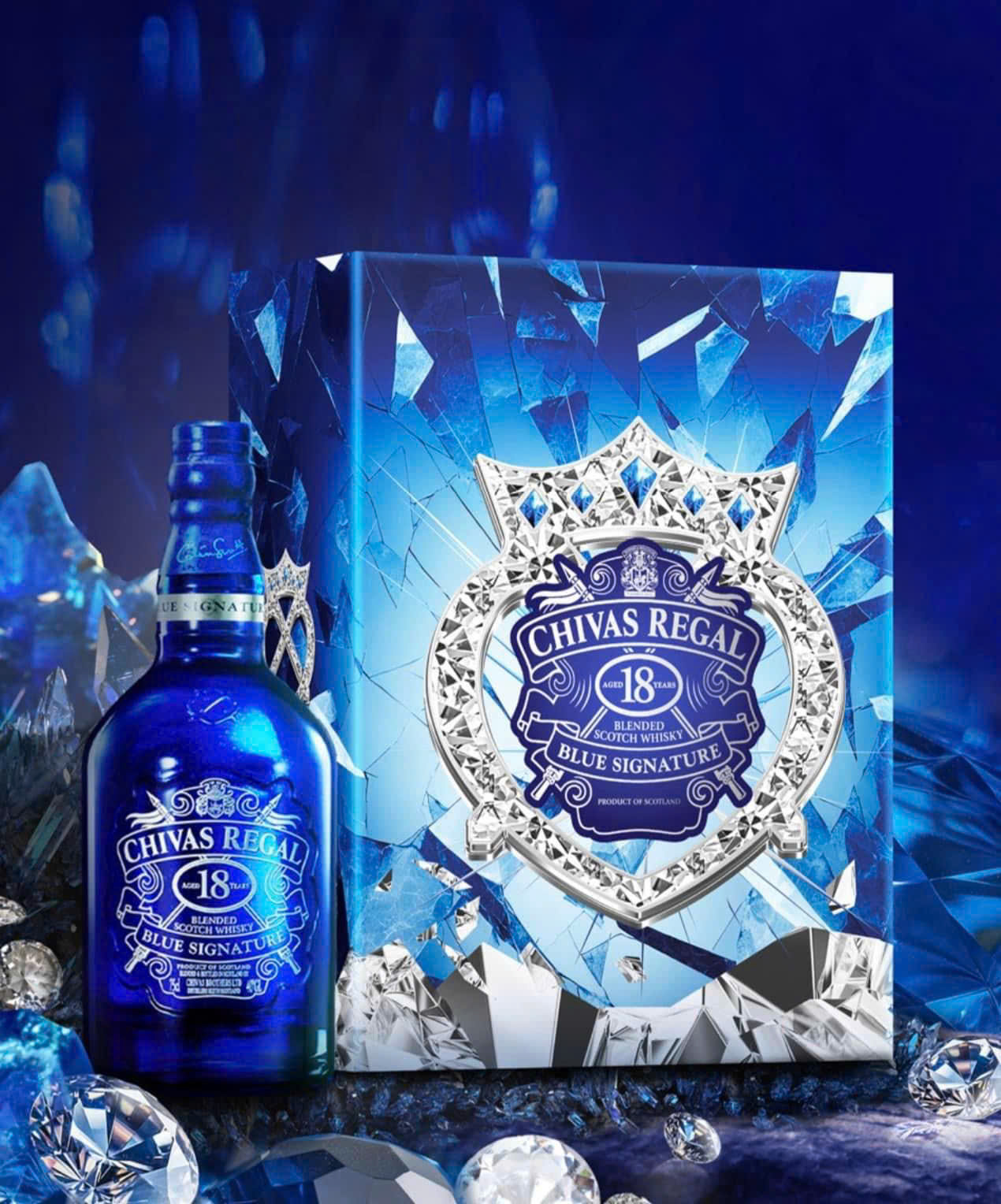 Rượu Whisky Chivas 18 Year Old Blue Signature Phiên Bản Hộp Quà Tết 2025