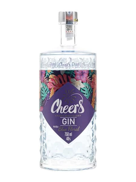 GIN CHEERS BLUE FLORAL