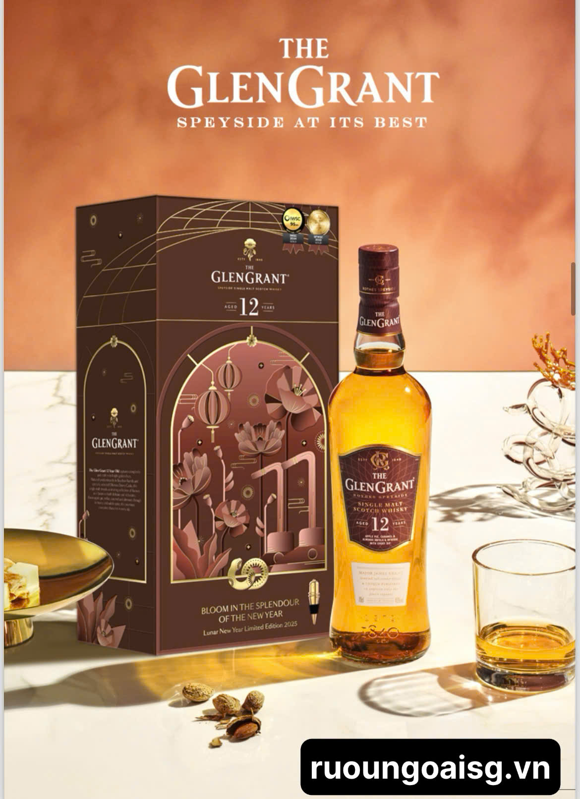 Rượu Whisky Glen Grant 12 Year Old Phiên Bản Hộp Quà Tết 2025